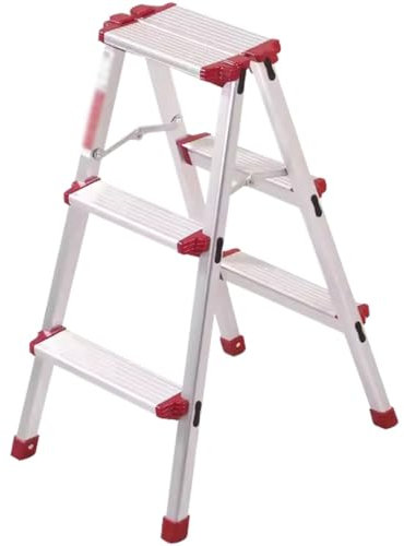 Leiterstuhl Leichter Klappleiterstuhl Für Zuhause, 2/3/4-lagige Klappleiter, Langlebiger Leiterstuhl Aus Aluminiumlegierung, Multifunktionales Lagerregal(3 Layers)