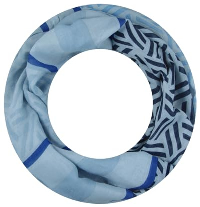 Majea Loop Schal Damen Schlauchschal Halstuch schmaler Loopschal (880051) (blau 14)