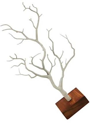 LALADEFIEE Organizador Colgante Para Joyas Árbol Forma De Rama Diseño Decorativo Madera Natural Para Colgar Aretes Anillos y Collares Adecuado Para Hogar y Tienda