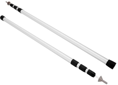JF HOME BLISS 2PCS Telescopic Tent Poles Adjustable Aluminum Camping Tent Pole Awning Poles for Canopy, Sun Sail, Awning Rail & Outdoor Shelter Setup (90-230cm)