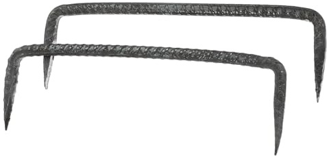 PartyKindom Lot De 2 Clous à Double Pointe Robustes 5 x 19,5 Mm pour Travail du Bois Et Menuiserie, Clous De Fixation Acier Résistants pour Jardin Et Entretien Extérieur