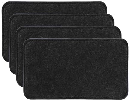 4 almohadillas de fieltro reforzadas con esquinas redondas para bolsa, bolso de cuero, mochila, bolsas, inserto organizado, almohadilla inferior de instalación rápida, multicolor, One Size