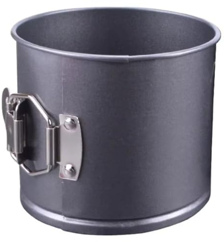 4/5/6/7inch Springform Cake Tin Non Stick Cake Pan, Non-Stick Heighten Bread Baking Pan, Removable Bottom Leak Proof Cheesecake Tin(14cm,Black Grey)