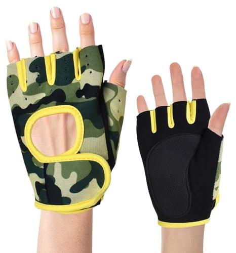 Luxvara Gants Musculation Homme et Femme, Gants de Fitness Respirant, Antidérapant Gant Haltérophilie avec Bracelet de Soutien, pour Entraînements, Cyclisme, Gymnastique et Halterophilie