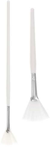 NUOBESTY 2 Unidades Cepillo en Forma de Abanico Aplicador de Barro y Ácido Glicólico Adecuado para Zonas Grandes y Pequeñas del Rostro Uso en Rutinas de Belleza Facial en Casa