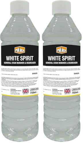 Langlow White Spirit - Professional Grade Paint Thinner and Cleaner, 750ml - Essential for DIY Home Renovations, Low-Odor Formula, Packaging May Vary (Pack of 2)