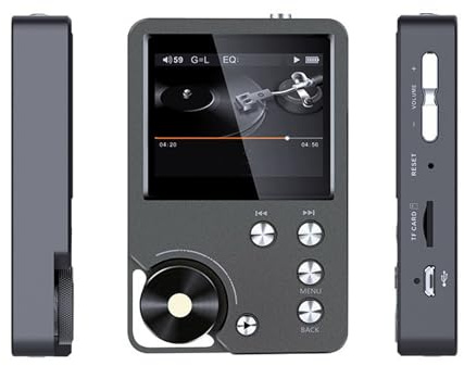 Jectse Lettore MP3 HiFi, Lettore Musicale Audio Digitale Portatile Senza Perdita di Dati con Display HD da 2,0, Memoria Integrata da 64 GB, Supporta Fino a 256 GB Espandibile, per