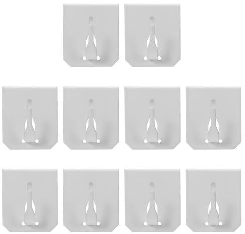 CLISPEED Ganci Metallici per Telaio Finestra 10 Pezzi – Clip per Luci Esterne e Tende senza Foratura – Supporto Robusto per Decorazioni Festive su Telai da 12 a 20 Mm