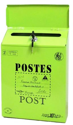 UTTASU Boîte aux lettres murale vintage étanche pour décoration de jardin