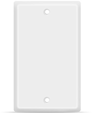 TNP Blindabdeckung für Wandplattenauslass Blindplatte Steckdose Buchseneinsatz Buchsenstecker Paneelabdeckung Einzelgang Standardgröße (weiß)