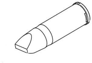 Ersa 0242CDLF100/SB Lötspitze für i-Tool, HighPowe, Gerade, Meißelförmig, 10mm