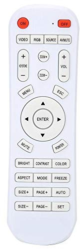 Goshyda Télécommande de projecteur, Remplacement de télécommande Universelle pour projecteur, Blanc