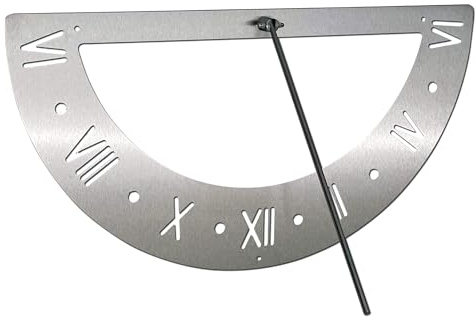 DanDiBo Sonnenuhr Edelstahl für die Wand 70 cm Rostfrei 96687 Ausrichtbar Wetterfest Gartenuhr Modern Metall