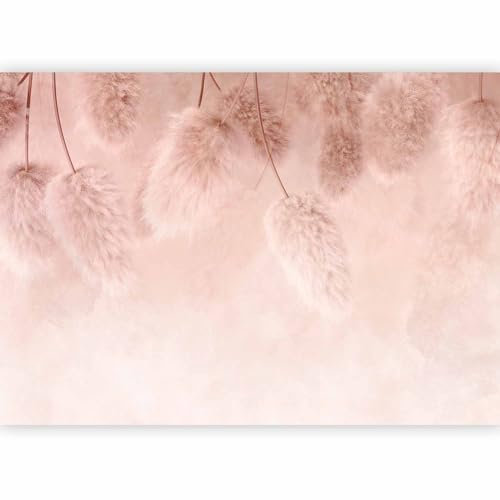 murando Fotomurales Boho 350x256 cm XXL Papel pintado tejido no tejido Decoración de Pared decorativos Murales moderna de Diseno Fotográfico algodón Naturaleza rosa b-C-10081-a-a