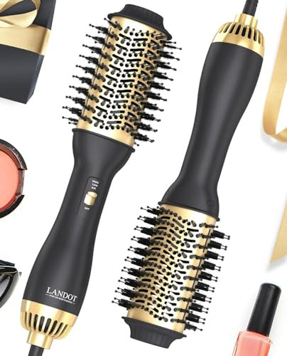 Warmluftbürste Rundbürstenföhn Stylingbürste Föhnbürste Heißluftbürste: One-Step Ionic Haartrockner u. haarbürste für Volumen Glanz - Professionell Glättbürste Volumenbürste Heißluftkamm und Styler