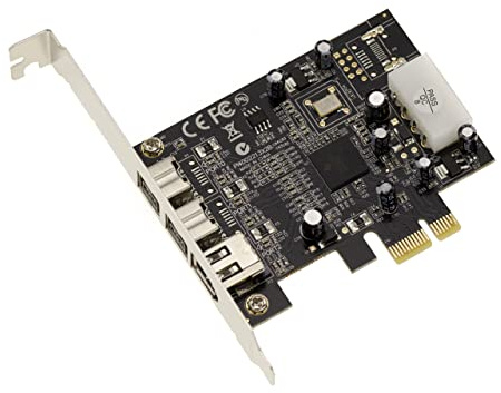KALEA-INFORMATIQUE PCI Express PCIe x1 Controller-Karte Firewire 800 und 400 IEEE1394A und IEEE1394B 2+1 Ausgänge mit Chipsatz TI XIO2213BZAY | PCIe FireWire 400/800 TI XIO2213BZAY