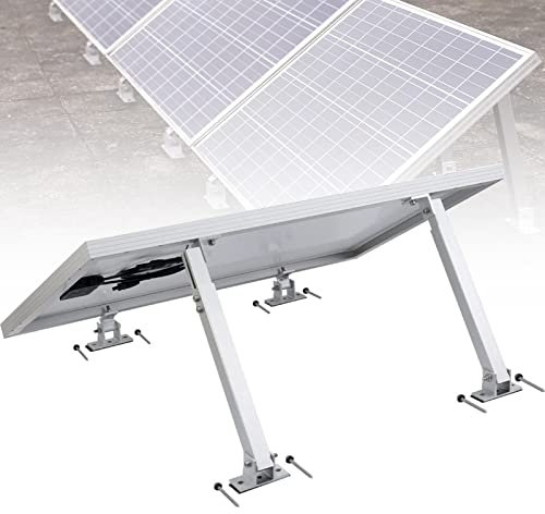 Soportes de Montaje para Panel Solar, Soportes en Mástil para Placa Solar hasta 150W, Soportes de Montaje de Montaje inclinable 15-30°, Ideal para Caravana Barco RV Techo Superficie Plana