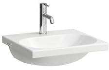 LAUFEN Lua Aufsatz-Waschtisch, 1 Hahnloch, ohne Überlauf, 500x460mm, H8160814001561, Farbe: Weiß mit LCC