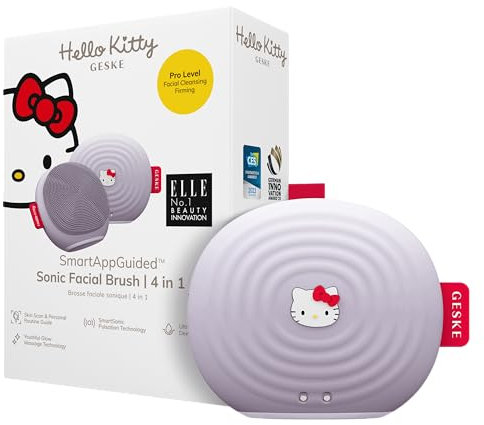 GESKE x Hello Kitty | SmartAppGuided™ Sonic Facial Brush | 4 in 1 | Spazzola elettrica per la pulizia del viso | spazzola per la pulizia | spazzola per il viso | pulizia della pelle | cura della pelle