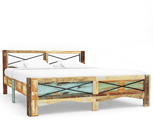 Hommdiy Massivholzbett Altholz 140x200 cm