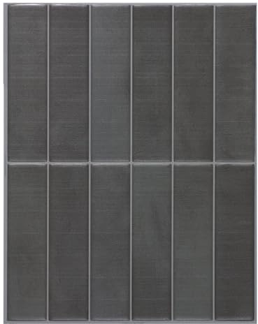 Smart Tiles Självhäftande Kakel, Staplad Rökgrå, 29,02x22,86 cm