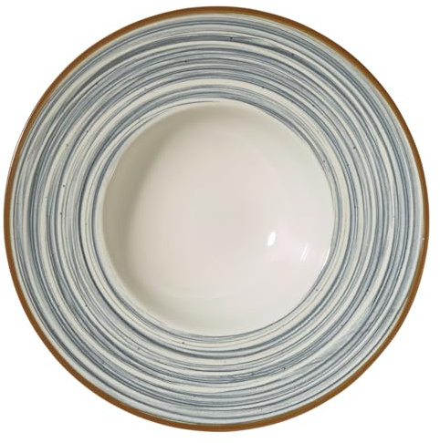 METRO Professional Assiette à Pâtes Madleen, Grès, Ronde, Grise, Ø 28 cm, Lot de 6 (Grise, Ø 28 cm creuse)