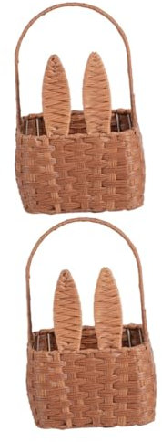 Alipis 2pezzi Cesta Picnic Rattan Per Design Ergonomico e Maneggevole Per Eventi All Aperto e Decorazioni Per Feste Organizer Versatile Per Stoccaggio Alimentare e Souvenir