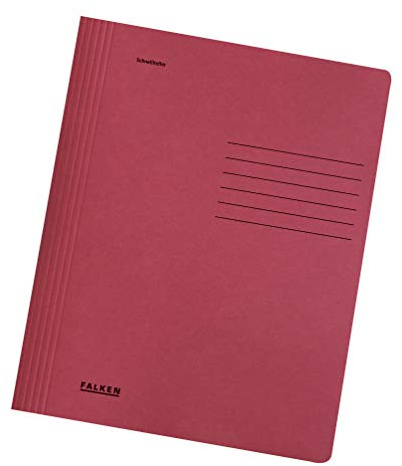 Original Falken 100er Pack Schnellhefter Intensivfarben. Made in Germany. Aus Recycling-Karton für DIN A4 kaufmännische und Behördenheftung bordeaux Blauer Engel Hefter ideal für Büro und Schule