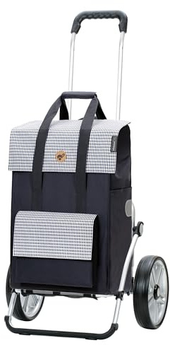 Andersen Einkaufstrolley - klappbar - 54 Liter | Aufhängung für Einkaufswagen - belastbar 50 kg - Aluminium - Trolley - Kugellager-Rad Ø 25 cm - Royal Shopper Milla blau