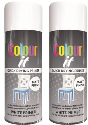 YSAMAX Brilliant Grey Primer Spray Paint, All-Purpose Undercoat Matt Finish Grey Spray Paint, Stunning Appearance, Long-Lasting Durability, 250 ML (2pcs)