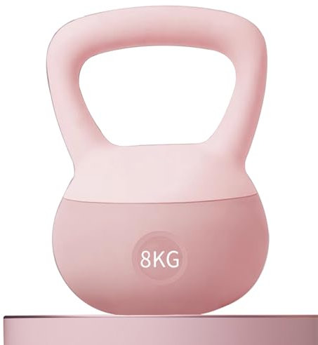 Soft Kettlebell,Mit Breiterem Griff,Stahlsandfüllung,Weich Gepolsterter Boden,Leise, Schützt Den Boden,Geeignet Für Fitness, Shaping,4kg,6kg,8kg,10kg (8kg,Pink)