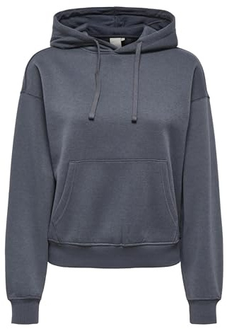 Only Sweat à Capuche SWT Noos pour Femme L/S, Bleu Gris, S