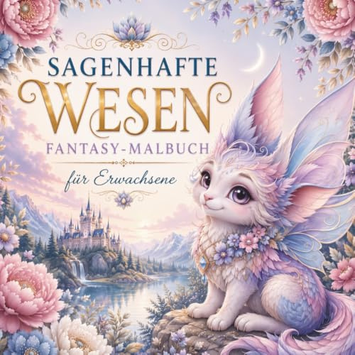 Sagenhafte Wesen - Magisches Fantasy Malbuch für Erwachsene: 42 Magische Malvorlagen zur Entspannung .Tauche ein in die Welt der Fantasie! Kreativer Malspaß für Erwachsene