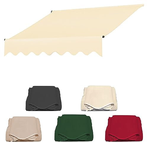 Telo di ricambio per tenda da sole, impermeabile, resistente, multiuso, per uso esterno (bianco, 2 m)