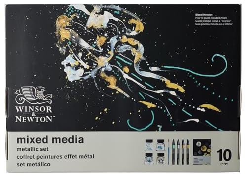 Winsor & Newton Promarker Mixed Media Metallic Set | 0290182 – Metallic Set mit Promarkern, Zeichentusche und Tonpapier