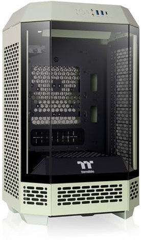 Thermaltake Tower 250 Matcha Green Mini-ITX Mini Tower; 2x120mm CT Fans Included; 360mm Radiator Support; 360mm GPU Clearance; Dual Chamber; CA-1Z9-00SEWN-00