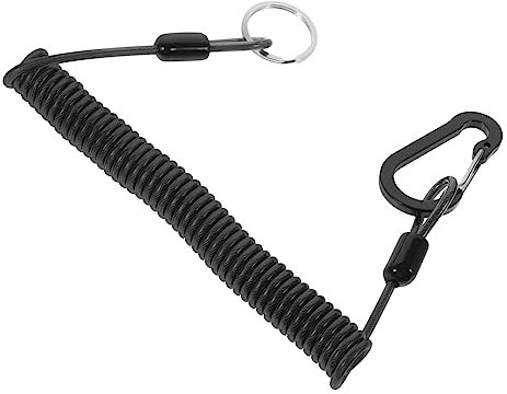 Kisangel Automatisches Einziehbares Sicherheitsseil Federband Aus Rostfreiem Stahl 2 Meter Gewickeltes Halteband Für Angelwerkzeuge Outdoor Angelzange Schutz
