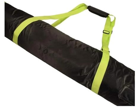 VNSMM Ski Board Bag Skitasche Vollständig gepolsterte Einzel-Ski-Reisetasche mit doppellagiger, gepolsterter Ski-Softcase-Tasche und Snowboard-Aufbewahrungstasche(Green 160cm)