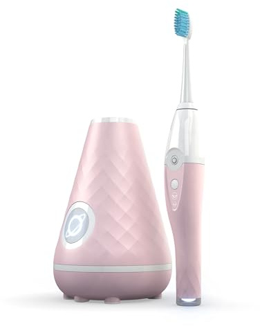 Tao Clean UV Sanitizing Sonic Toothbrush and Cleaning Station, Electric Toothbrush, Dual Speed Setting, Pink Blush