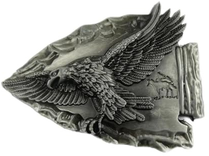 Gürtelschnalle Fliegendem Adler fur Herren Gürtelschnalle Pfeilspitze Adler Amerikanischer Western Stammes Falke Vogel Schmuck fur Manner