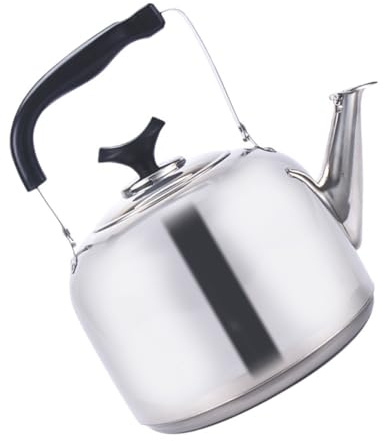 ROMISBABA Bouilloire Acier Inoxydable avec Sifflet Capacité Poignée Isolante Adaptée pour Cuisinière Induction et Gaz Chauffage Rapide pour Maison et Camping
