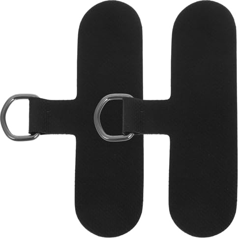 BESPORTBLE Languettes Compatibles Universellement pour Dragonne de Téléphone Portable Lot de 2 Noires en Tissu avec Crochet Métallique pour Smartphones et Téléphones Mobiles