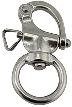 Stainless Steel Rigging Sailing Fixed Bail Snap Shackle Fixed Eye Hook Sailing Boat Yacht Outdoor Living Shackle with Eye