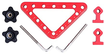 Équerre de positionnement bois, serre - joint d’angle en alliage d’aluminium 10–120 mm 45° & 90° – précision professionnelle, double échelle métrique & impériale, idéal menuise