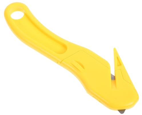 Anneome Taglierina di Sicurezza Tascabile in Plastica e Acciaio, Apriscatole Portatile Lama Nascosta, Utensile da Ufficio Multifunzione per Viaggi, Apertura Pacchi e Taglio Corda Rapido