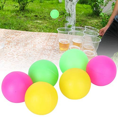 Yctze 6st PVC-badbollsset, Färgglada Mjuka Hållbara Badbollar, Strandtennis-kattleksaksdekoration, 3 Färger Rött, Gult, Blått och Grönt (röd gul grön)