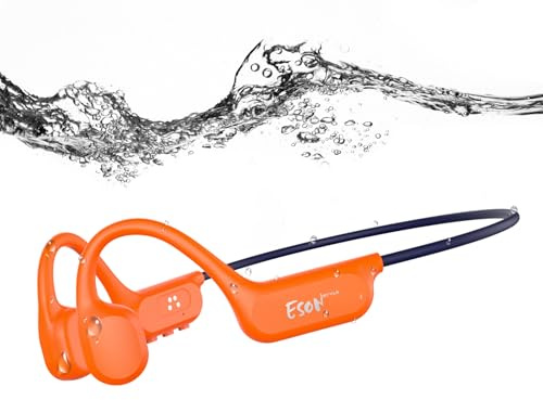 esonstyle Swimming Headphones Bluetooth 6.2 - IP68 Waterproof Earphones | Built-in 8GB MP3, Open Ear Running Earphones, Bone Conduction Underwater Headphones for Swimming Surfing Cycling
