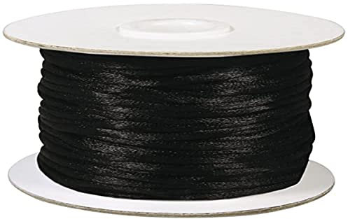 Rayher Cordoncino Di Raso, Nero, 2 Mm Ø, Rotolo 50 M, 5137501
