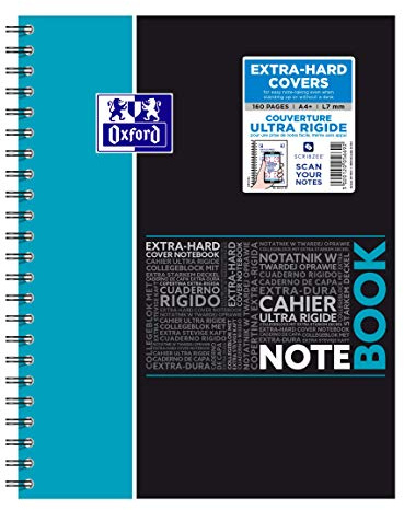 Oxford Notebook A4 Studium Hardcover Collegeblock liniert, 80 Blatt - Zufallsfarbe, kein Farbwunsch möglich