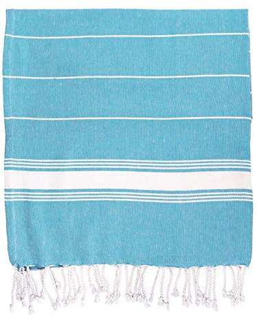 Nicola Spring Turkish Cotton Bath Towel - 170 x 90cm - Light Blue - Pack of 1 - Lightweight & Absorbent Large Adults Drying Beach Towel Bathroom Gym Cloth Sauna Hammam Shower Sheet